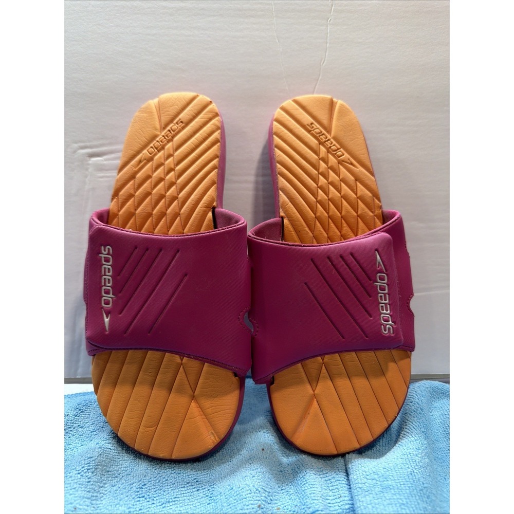 Speedo Orange  & Pink Slides Sandals 10